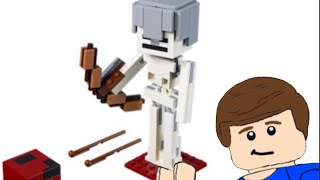 Lego Minecraft skeleton big fig review!