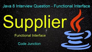 Supplier Functional Interface || Java 8 Interview Question