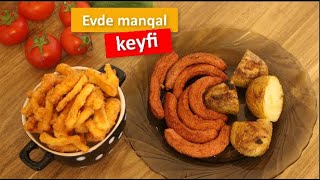 Tavada Mangal Tadında Efsane akşam yemeği tarifi l How to grill sausage at home?