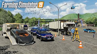 Road control, Car chase \u0026 Arrest of 2 people | Scenario mission (Farming Simulator 19)