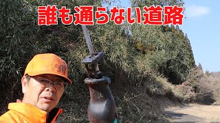 誰も通らない耕作放棄地の道路は猟師さんに活用してほしい！