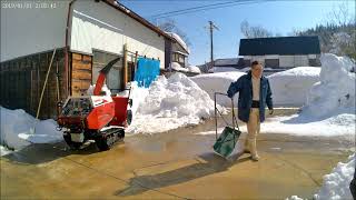 ヤンマー除雪機_屋根雪除雪2025 2 12AM