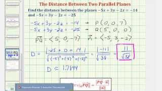 Ex: Find the Distance Between Two Parallel Planes