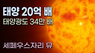 태양 20억 배 / 태양광도 34만 배