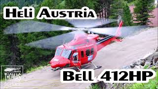 Heli Austria | Bell 412HP | OE-XWT | Helicopter | Takeoff \u0026 Landing | Heli Tirol