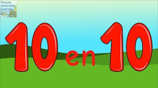 Aprender a contar de 10 en 10 hasta el 100  Video para niños de Peques Aprenden Jugando