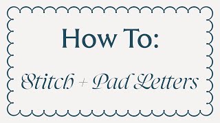 How to Stitch Needlepoint Letters + Padding (cross stitch)