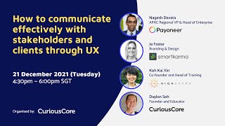 How to communicate effectively with stakeholders and clients through UX