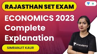 Rajasthan SET Exam Economics 2023 | Complete Explanation | Simranjit Kaur