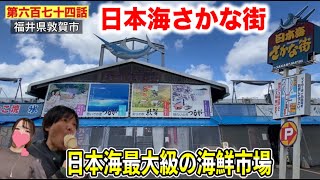 【第六百七十四話】美女と日本海最大級の海鮮市場「日本海さかな街」で酒のつまみを探して歩き周ってみた！！〜美女と巡る極寒の福井県敦賀市の旅♯３