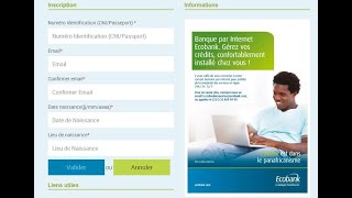 Création de compte ecobank direct pour savoir votre opérateur