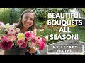 Seasonal Bouquet Recipes to make Succession Planting EASY! Growing Cut Flowers for Profit