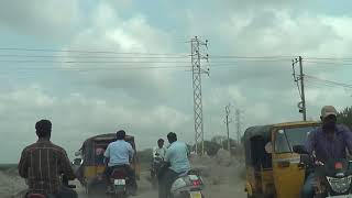 A Divertion Road on Kodada Road in Khammam as on 30 03 2015