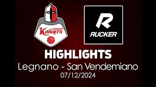 Highlights Legnano - San Vendemiano del 07/12/2024