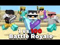 1 vs 100 Players Simulate Minecraft Manhunt