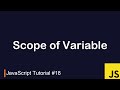 JavaScript Tutorial #18 | Scope of a variable