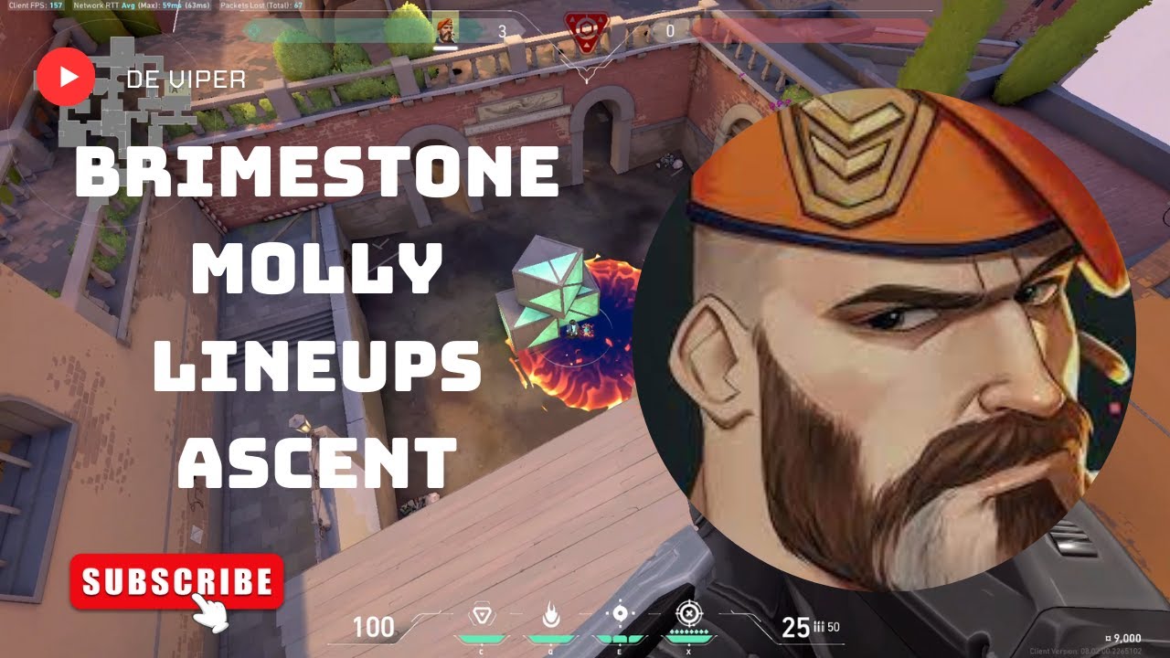 Brimstone Molly Lineups You Need On Ascent(2024) | Valorant - YouTube