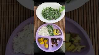 බබාටත් එක්ක හැදුව නිවිති සම්බෝලය - Spinach Salad for baby and me #babymeals #shorts #short