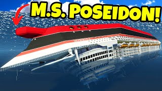 M.S. Poseidon CAPSIZES By a TSUNAMI in Stormworks Sinking Ship Survival!