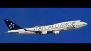 ✈✈[RJAA]成田空港 ジャンボの離陸  Star Alliance Livery タイ国際航空 Boeing 747-4D7 HS-TGW Take-off Narita RWY16