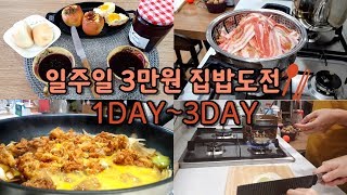 3만원으로 일주일 집밥실천하기 :: 신혼부부 식비절약 1~3일차 | 냉장고 비우기