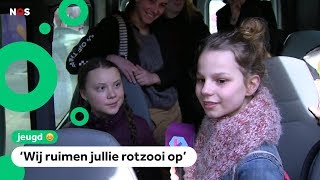 Greta loopt mee met Belgische scholieren