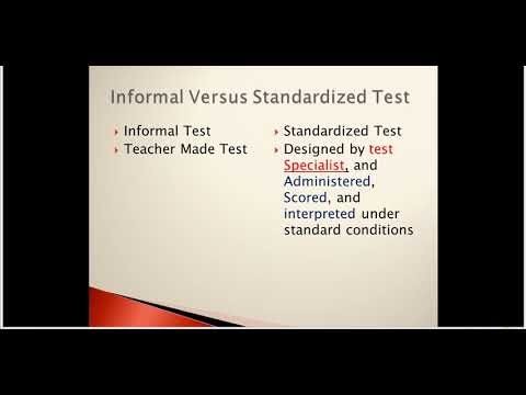 Informal Versus Standardized Test - YouTube