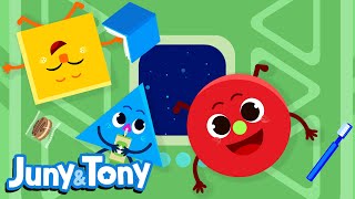 Shapes in Space | Learn Shapes | Let's Find Shapes | Shape Songs for Kids | JunyTony