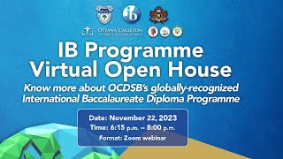 2023 International Baccalaureate Program Virtual Open House