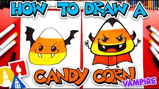 How To Draw A Candy Corn Bat & Vampire For Halloween