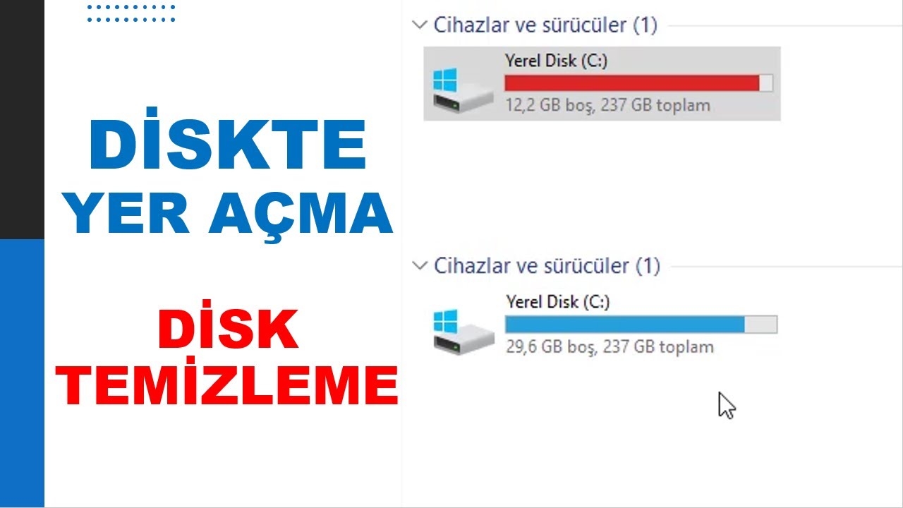 Diskte Yer Nasıl Açılır Disk Temizleme | Gereksiz Verileri Temizleyin ...