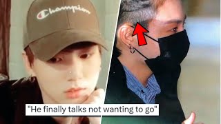 Jung Kook CRIES "I WON'T GO"! JK SHAVES Head For Military & HEAD TAT LEAKS? HYBEs Criminal Lawsuit