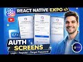 React Native Expo Auth Screens UI | Login, Register & Forgot Password Design