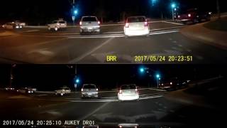 Dash-cam comparison - night#2 (g1w vs aukey DR-01)