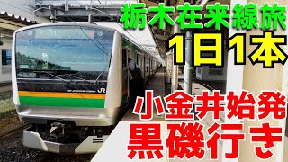 【1日1本のみ運転される小金井始発黒磯行き】栃木の在来線を乗ってくるだけの旅