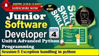 L-4 JSD U2 S-5 Exception Handling in Python Part-2