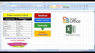 Fixing Improper Capitalization in Excel | Proper Function