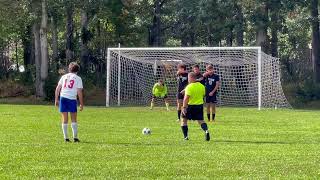 Chris Schoener (Jackson Mem) saves a shot by Bo Pepe