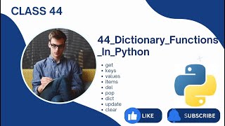 44) Dictionary Functions In Python | Python Tutorials
