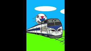 東アジア各国の鉄道【ポーランドボール】【アニメ】#fypシ #鉄道 #電車 #イラスト #ポーランドボール #bullettrain #countryballs  #animation #shorts