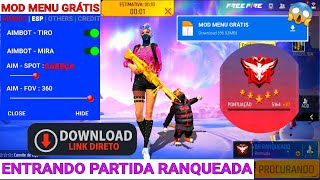 NOVO HACK GRÁTIS DO FREE FIRE, MOD MENU NOVA ATUALIZAÇÃO COMPLETO COMO BAIXAR E INSTALAR