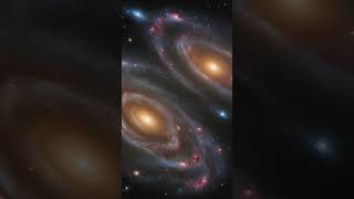 The three galaxies would begin to merge#galaxy #space #spacesim #cosmos #astronomy #astro #science