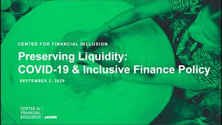 WEBINAR: A Look At Liquidity Measures: COVID-19 and Inclusive Finance Policy