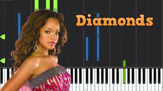 Rihanna - Diamonds ( piano tutorial)