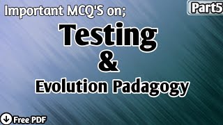 Pedagogy MCQs | Testing & Evaluation MCQs | FPSC, KPPSC, ETEA, #lecturer #sst #Headmaster