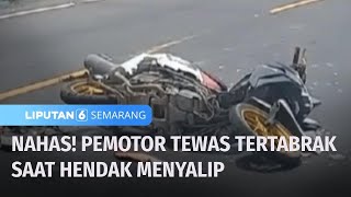 Nahas! Hendak Menyalip Truk, Pemotor Tewas Tertabrak | Liputan 6 Semarang