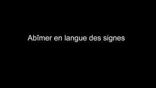 Abîmer en langue des signes française