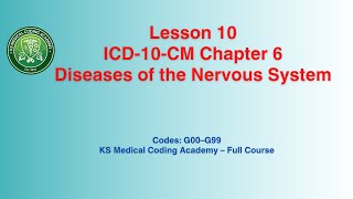 Lesson 10 ICD-10-CM Chapter 6 | Nervous System (G00-G99) + MCQ Quiz | Pain Coding G89 | CPC Exam