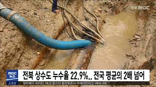 전북 상수도 누수율 22.9%..전국 평균의 2배 넘어 | 전주MBC 220622 방송