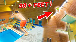 CRAZY DIVING BOARD FLIPS FROM 30+ FEET!